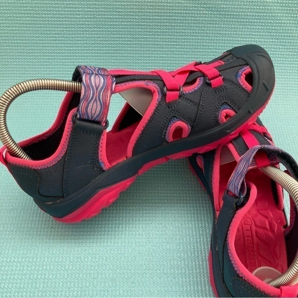 Merrell Woman's Hydro Waterproof Hiking Active Sandal Gray /Pink Size US 5